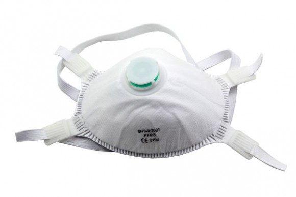 Stofmasker / ademhalingsmasker FFP3 met ventiel (box van 10 stuks)